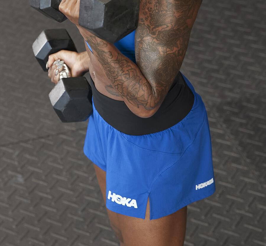 Hoka One One Shorts Dame - Performance - Blå - 063581LQR